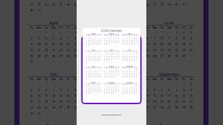 2028 Calendar Printable | Free PDF Download (US) | Landscape &amp; Portrait #2028calendar #newyear