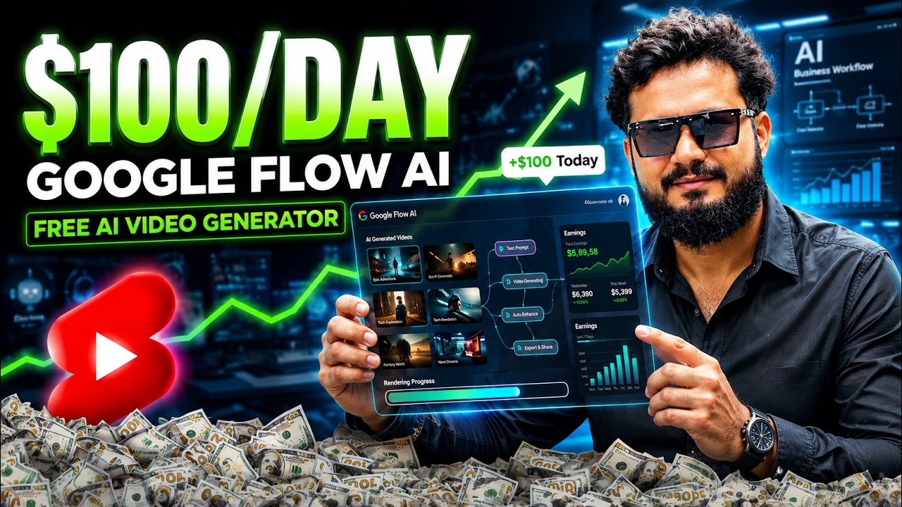 How to Use Google Flow AI to Make $100 a Day | Free AI Video Generator ...