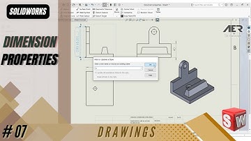 Dimension Properties | Solidworks Tutorial | Drawing | Stage #07 Eng - AER Int.