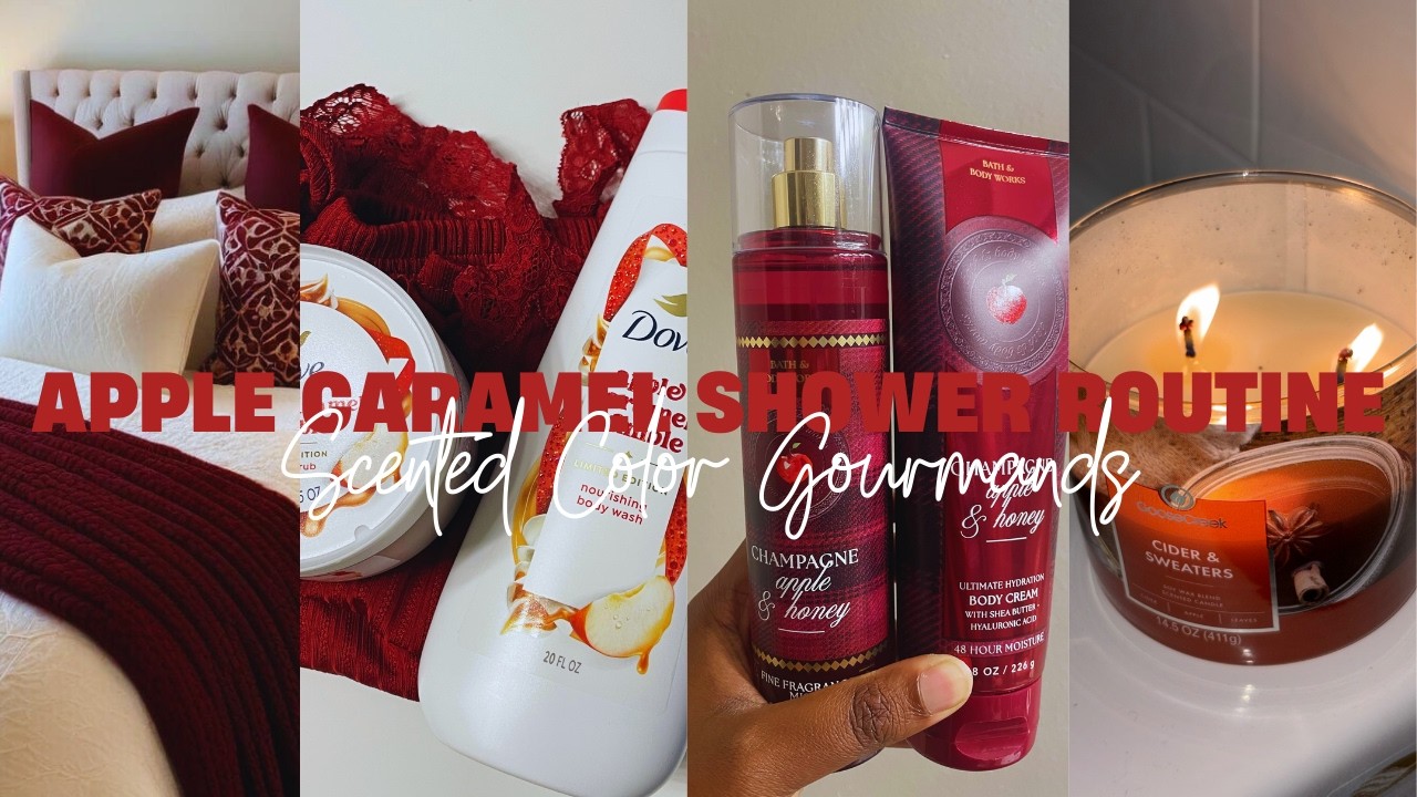 Apple Caramel Shower Routine | Skincare Routine, Journaling & Affirmations For Self Care