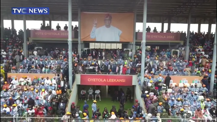 (VIDEO) Tinubu, Oyetola Arrive At Osogbo City Stadium For APC Mega Rally