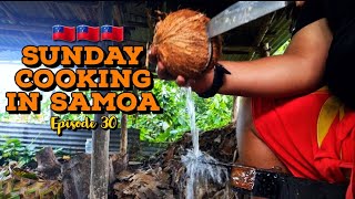 SUNDAY COOKING IN SAMOA | SUA AKU (SKIPPER JACK TUNA) | SUPO KAPUVAE (Pork trooters) | MAMOE KAO