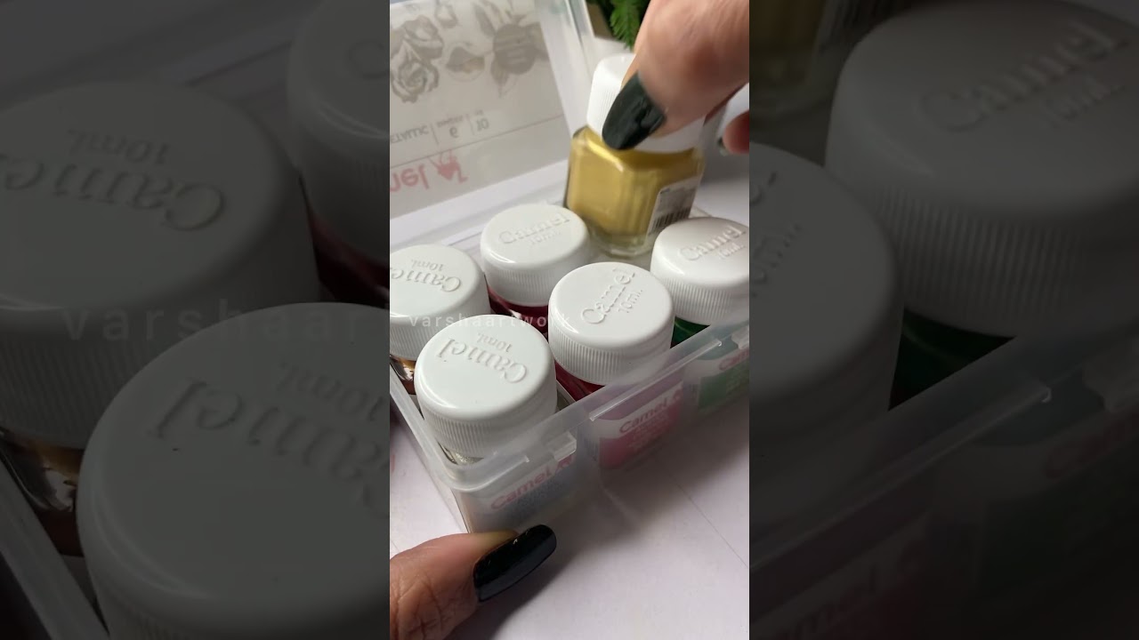 Unboxing camel acrylic metallic colour🤎💛🧡 