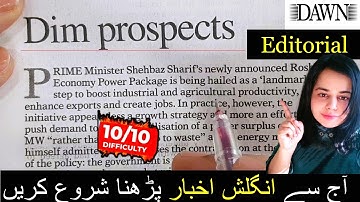 Newspaper Reading || Learn English Through Newspaper Reading || Dawn Editorial Analysis