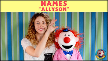 Learning Names with Mr. Clown: "Allyson"