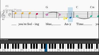 Any Time by Herbert Happy Lawson - Easy piano tutorials with leadsheet and chords