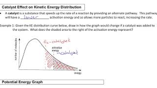 Kinetics 4 Catalyst effect on KE distribution