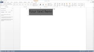 How to create half circle (U) shape text | Word 2013 screenshot 5