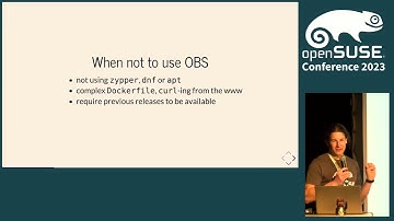openSUSE Conference 2023 - Everything that you never wanted to know about building containers in OBS