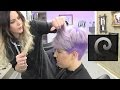 short pixie hairtrend undercut extreme haircut makeover & dying purple by Alves & Bechtholdt
