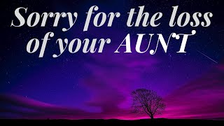 Condolence video card: Sorry for the loss of your AUNT | RIP message on death screenshot 5
