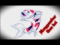 menggambar ikan koi simple dan mudah/How to draw fish koi