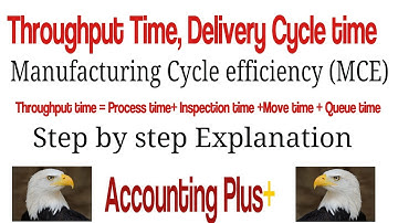 Throughput Time, Delivery Cycle time, Manufacturing Cycle efficiency
