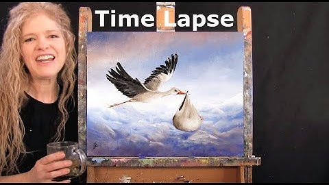 TIME LAPSE - Learn How to Paint "SPECIAL DELIVERY" with Acrylic - Animal Step by Step Tutorial