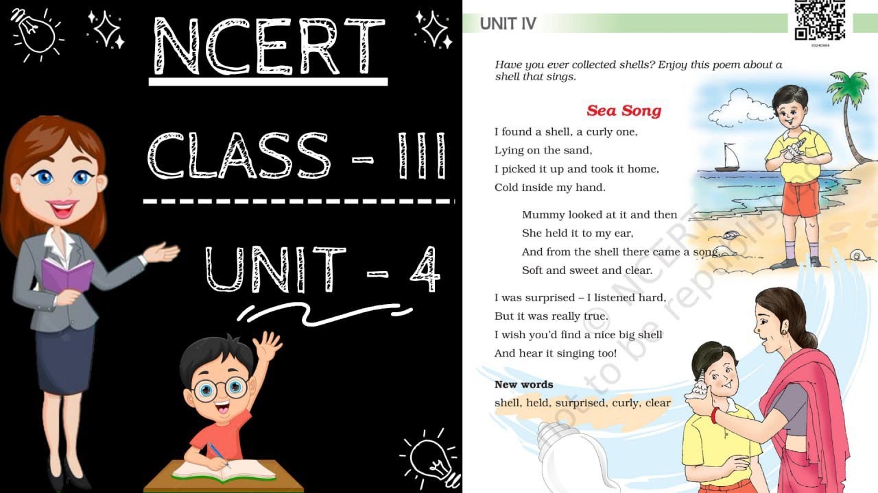 Sea Song Poem Class 3 Unit 4 English Hindi Explanation With Sea song poem class 3 unit 4 english hindi explanation with