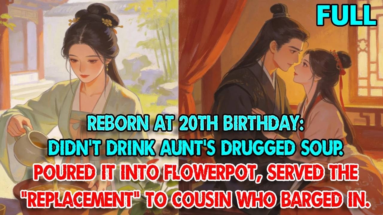 Reborn: didn't drink aunt's soup, poured into flowerpot.Cousin drank the 