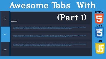 Awesome Tabs with html,css and javascript (part 1)