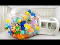 Cinq enfants jouets gonflables géants