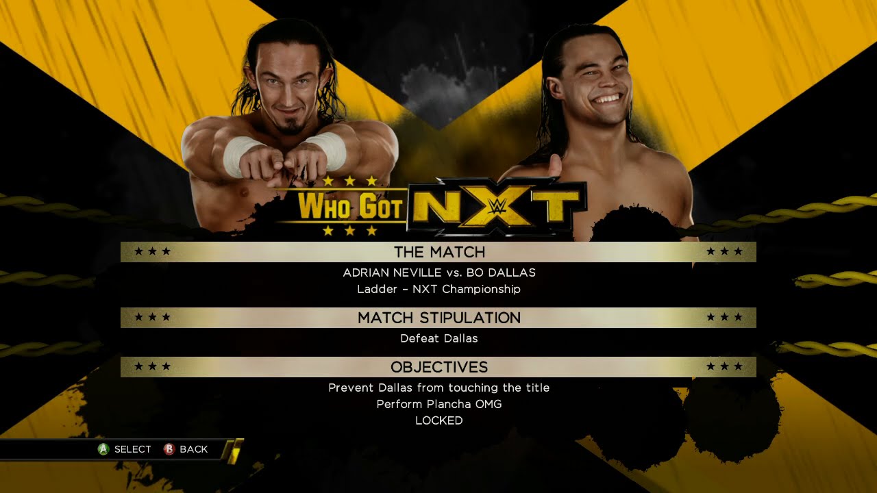 WWE 2K15 - Who Got NXT - Adrian Neville - Neville vs Bo Dallas