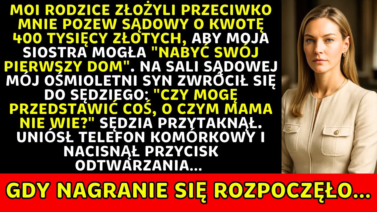 Moi rodzice zabrali mnie do sądu o 400 tys. zł, by siostra kupiła dom – szok przyszedł, gdy…
