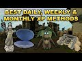 Best Daily, Weekly & Monthly XP Methods in RuneScape 3