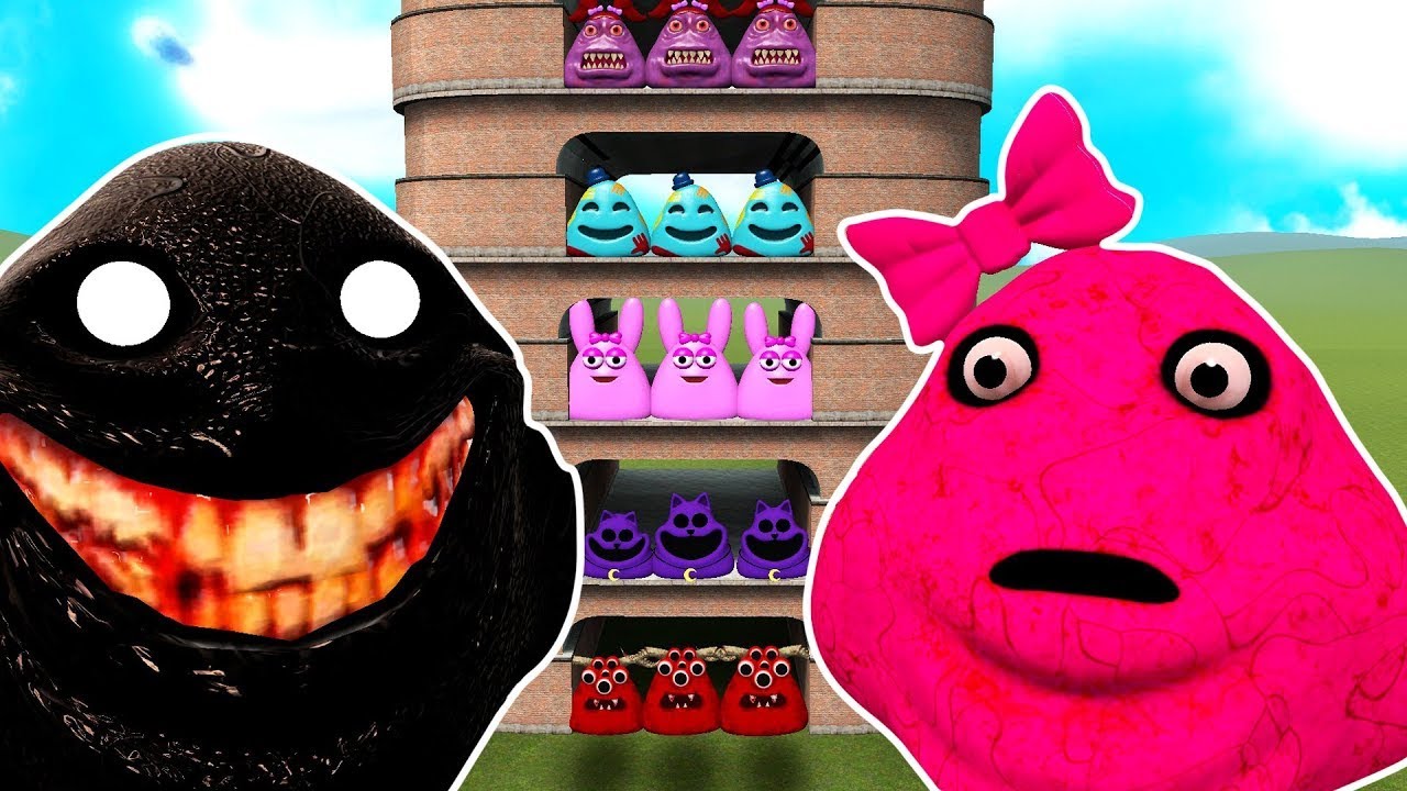 🗼СПАРТАНСКИЙ ПИНАЕТ СЕМЬЮ ПОУ БОУ ИЗ МЕСТЬ БОУ ПОУ и СПРАНКИ ПОУ в БАШНЕ Garry's Mod!