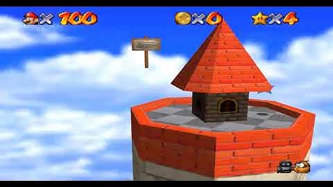 Super Mario 64 [N64] Cheat Codes: Play as a Sign | SM64 Gameplay