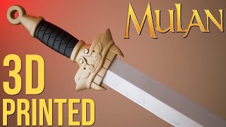 I Made Mulan's Sword!! (Animated Version) │ 3D Printed Prop