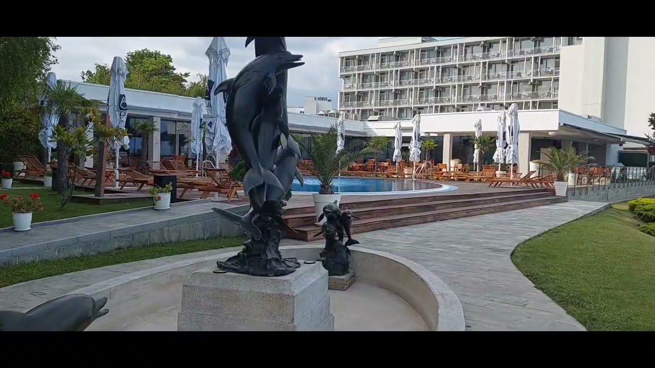 Plaja Venus la pas. Turul hotelurilor din Venus Luam prânzul la restaurantul turcesc din Venus.