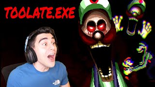 LUIGI.EXE ATTACKED AND KILLED MARIO! - TooLate.exe (SCARY MARIO.EXE GAME)