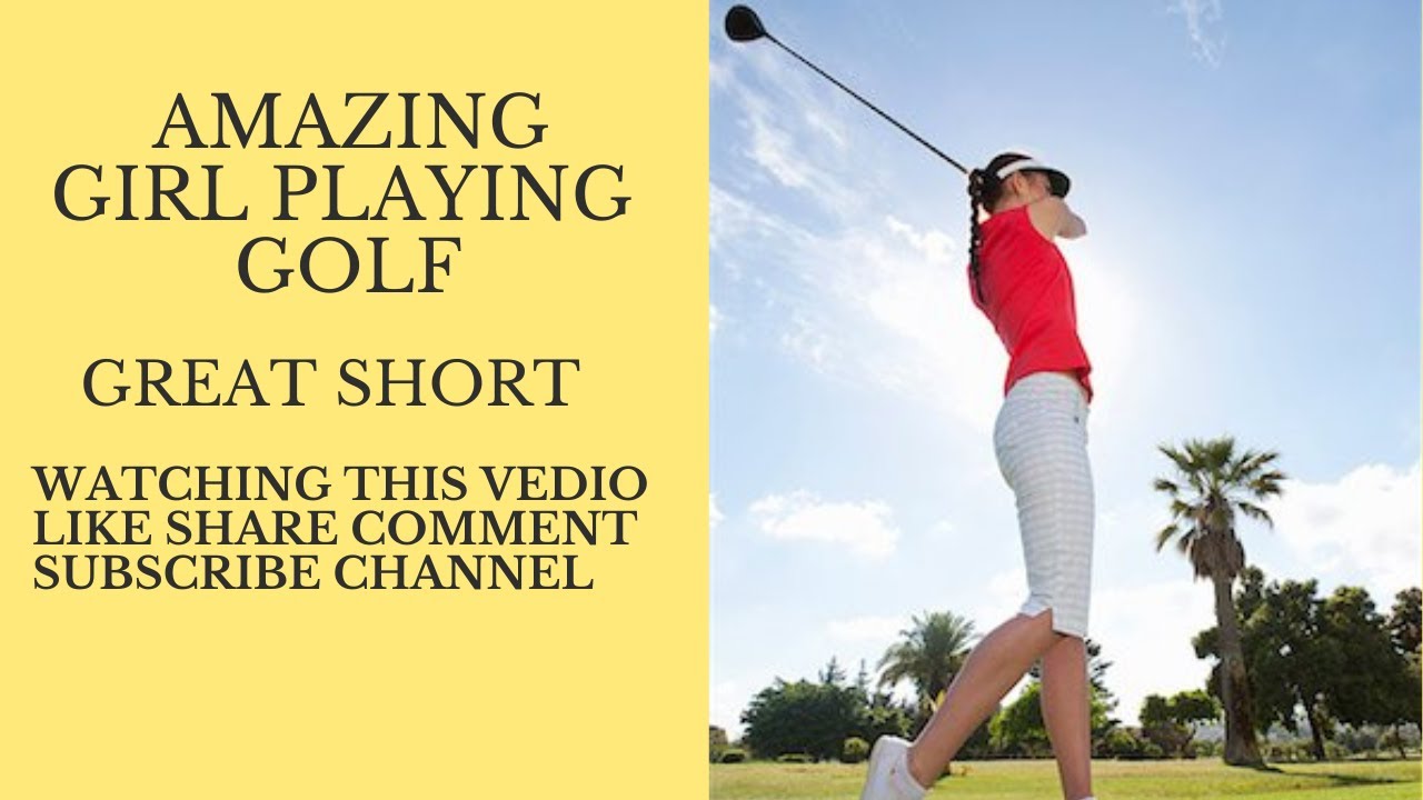 CUTE GIRL PLAYING GOLF VEDIO SHOOT