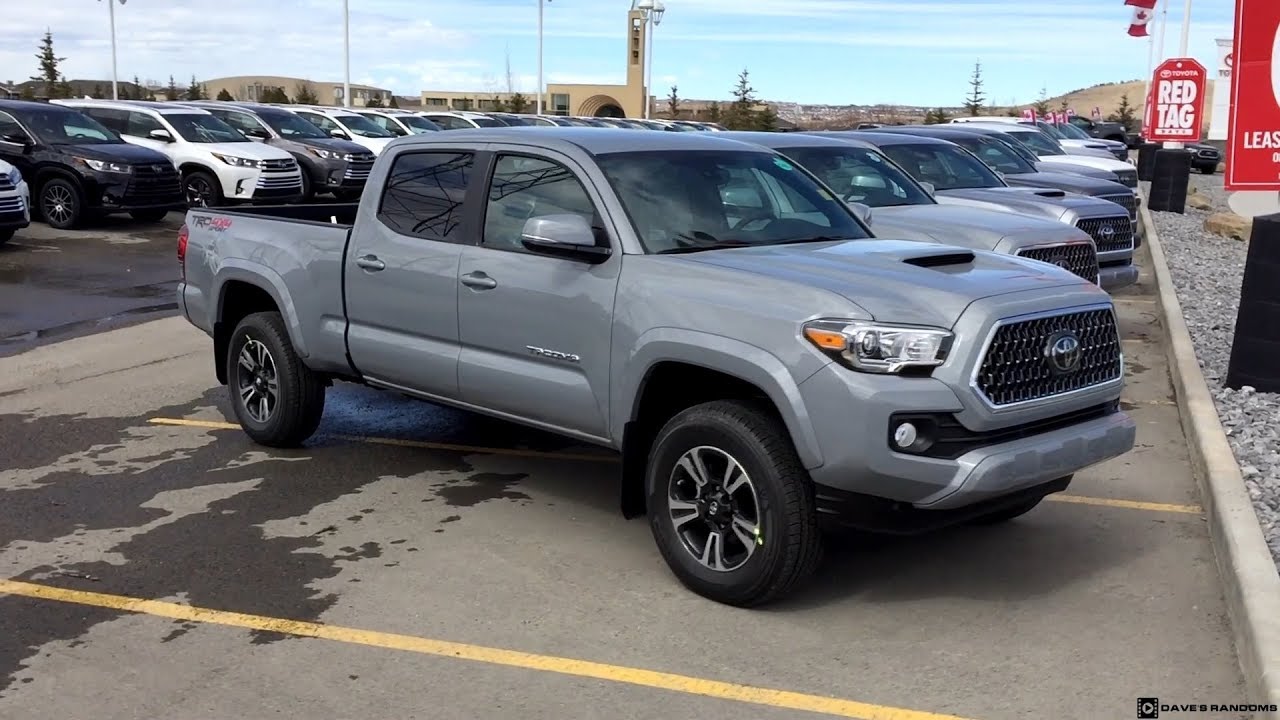 2018 Toyota Tacoma Double Cab TRD Sport Long Bed in Cement Grey - YouTube