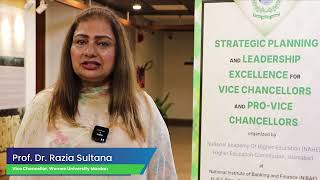 Empowering Academic Leadership | Dr. Razia Sultana on HEC’s Strategic Leadership Workshop