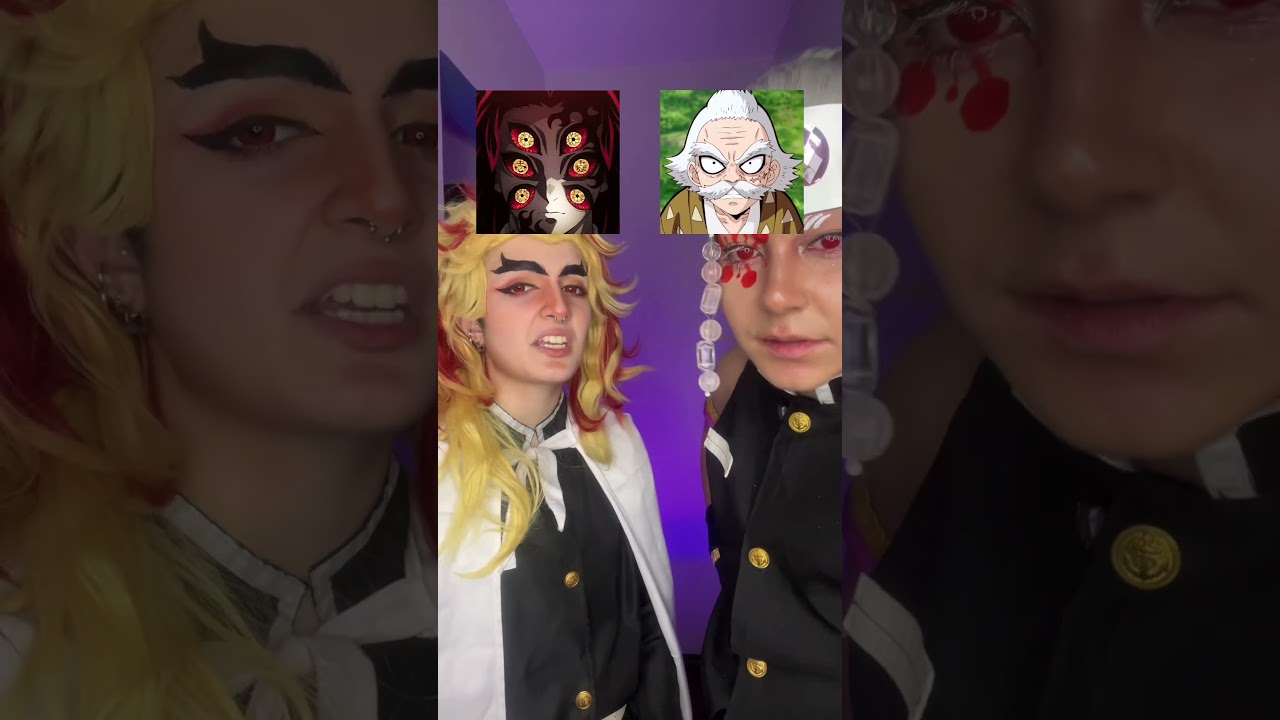 RENGOKU E UZUI COMPETEM NO FILTRO!! #cosplay #kimetsunoyaiba @Nandalorenzine