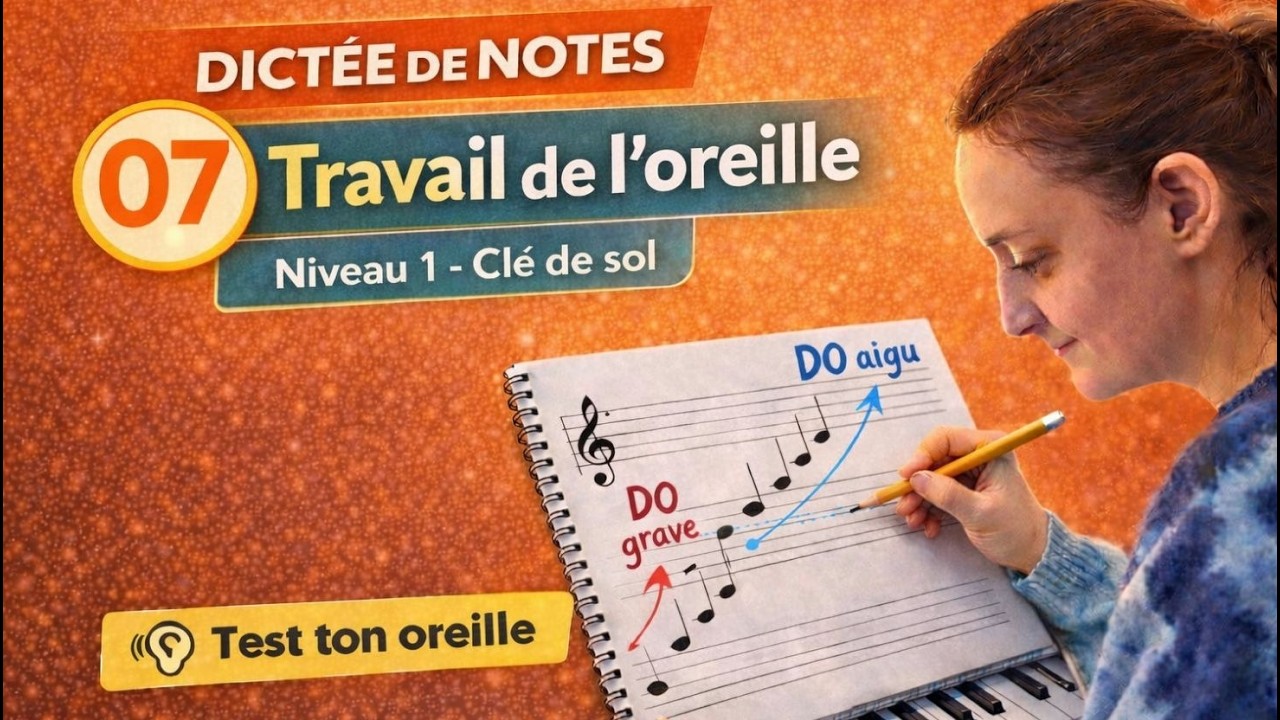 travail de loreille : Dictée Musicale pour Débutants (Vidéo 7)