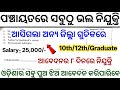 Odisha Panchayat Level Govt Jobs 2025 ! Odisha Panchayat CEO Job ! Odisha Govt Job Vacancy 2025