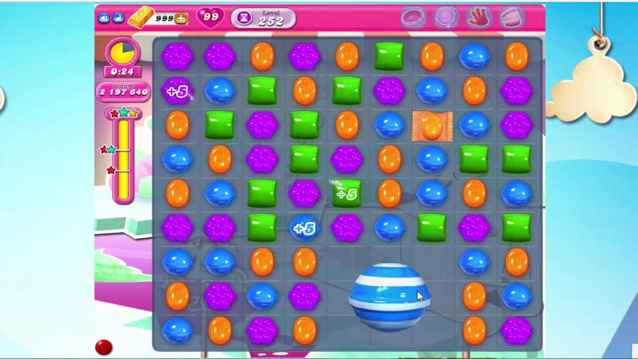 Candy Crush Saga level 252 . Reach  6,000,000 Points