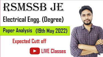 RSMSSB JE Electrical Engineering For Paper Analysis 2022 | RSMSSB JE Live Classes