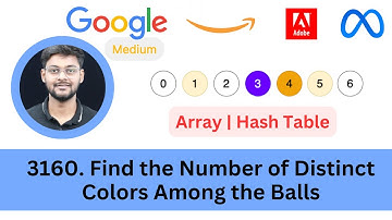 LeetCode 3160 Find the Number of Distinct Colors Among the Balls | Hash Table