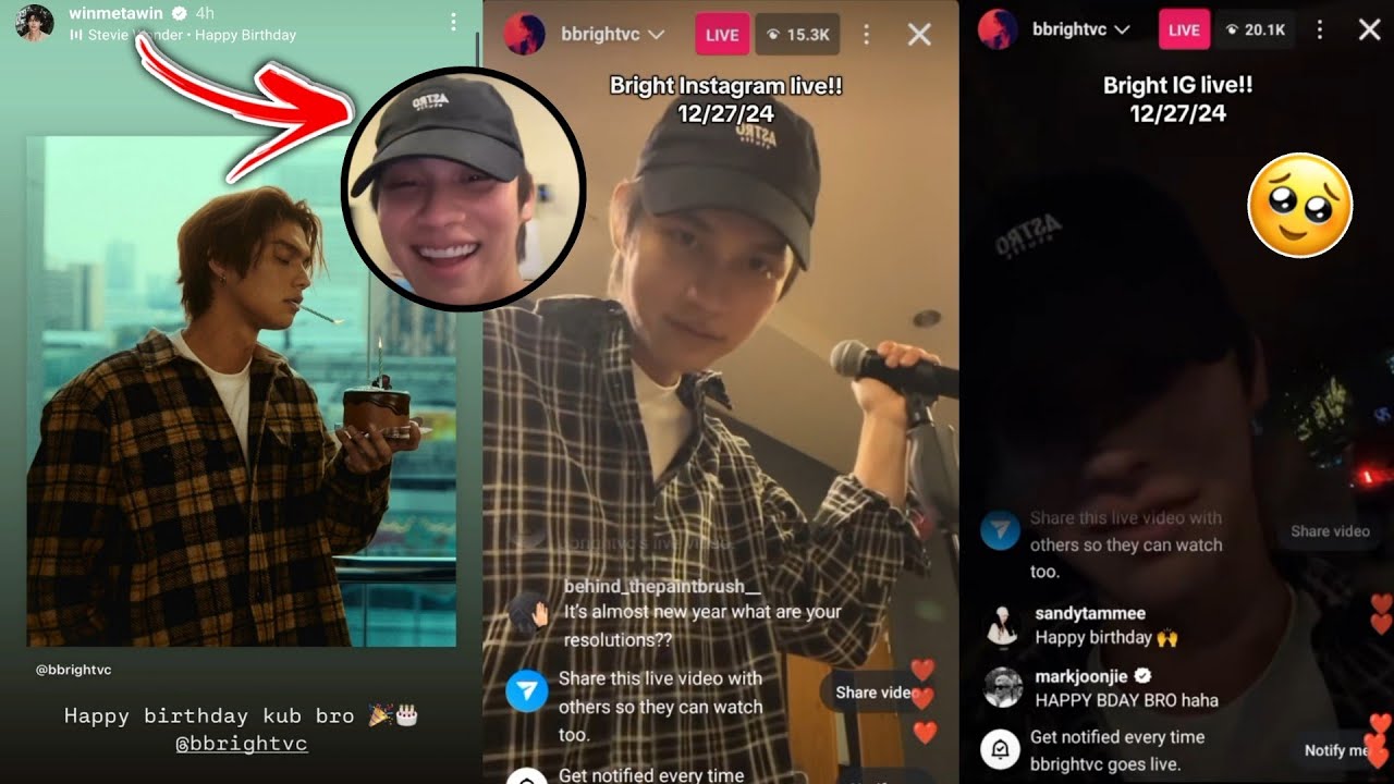 [BrightWin]OMG! Bright IG Live in his Birthday with Win, Special Greetings indeed!😍