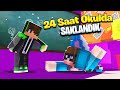 24 saat gzlce okulda saklandik   minecraft