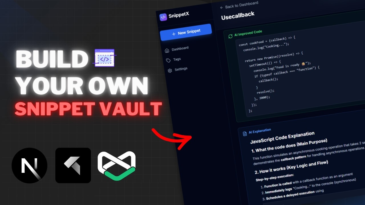 I created my own AI Code Snippet Vault using Next JS and Insforge - YouTube