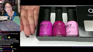 Orly Valentine&#39;s Trio | Unboxing, First Impressions &amp; Manicure | MSLP [Streamed 1/17/23]