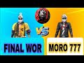 Finalwor vs moro 777  free fire custom match 1vs1  gyan afaq