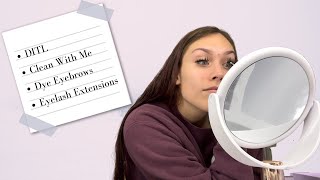 Alone for the first time in Italy | Clean with Me | Dying my Eyebrows | Eyelash Extensions