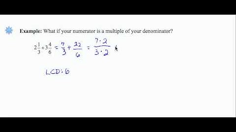 SWL3E12: Basic Arithmetic - Operations with Fractions - Numerator is Multiple of Denominator