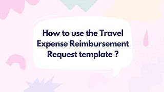 Travel Expense Reimbursement Request Template