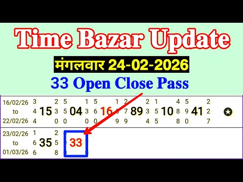 टाइम बाजार 24/02/2026 टुडे फिक्स गेम फ्री ओटीसी सट्टा मटका भीआईपी चार्ट गेम रिजल्ट टुडे फिक्स पास