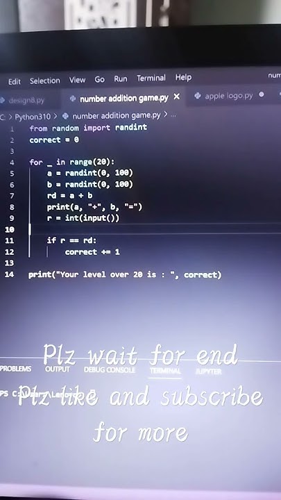 Number addition game using python @PremBagdane #python #viral #coding # ...