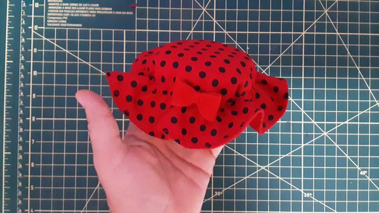 COMO FAZER CHAPÉU  PARA BONECA DE PANO, LINDO , FÁCIL E RÁPIDO 😍